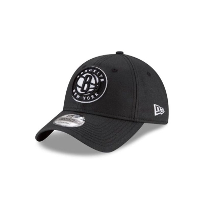 Brooklyn Nets Gorra | New Era NBA Waxed Canvas 9twenty Adjustable Cap Mexico - Negros